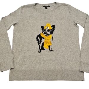 Banana Republic Dog Heather Gray Knit Top Size Small